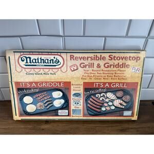 Nathan’s Famous As Seen on TV Reversible Stovetop Grill & Griddle Open Box